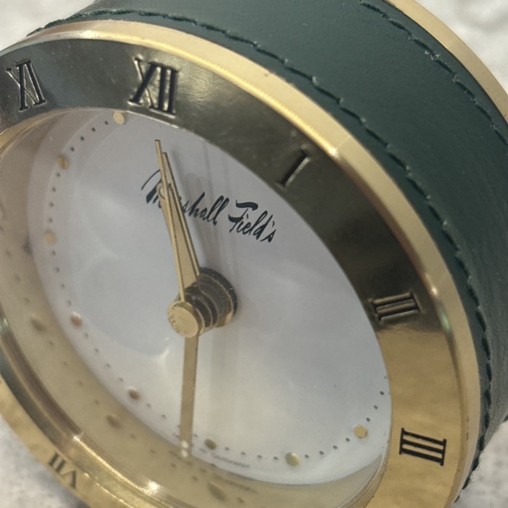 VTG Marshall Fields Desk Travel Alarm Clock Made In Germany RARE - Picture 10 of 13